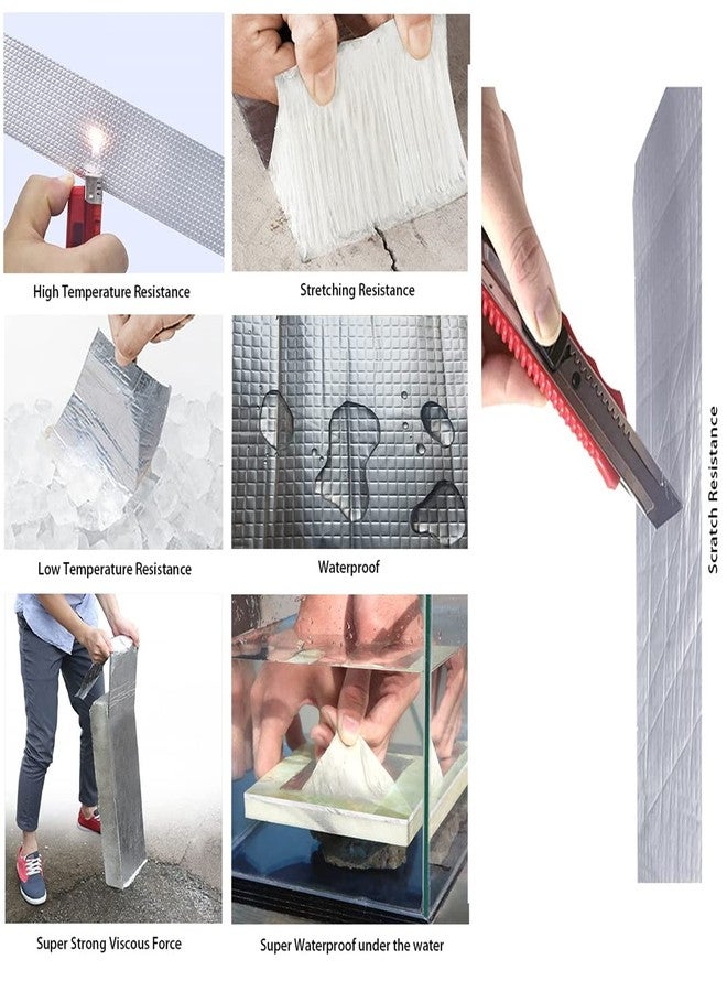 REZDAX Aluminium Foil Tape Waterproof Adhesive Rubber Tape For Leakage Repairing, Waterproofing Water Tank, Roof, Pipe, Window Seal Leak, surface Crack (5mx5cm) - Image 4